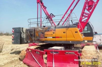 DAMAGED SANY-SCS800A CRAWLER CRANE CAPACITY 80-TON
