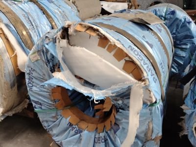 TRANSIT DAMAGED ACP COILS OF APPROX. 12 MT