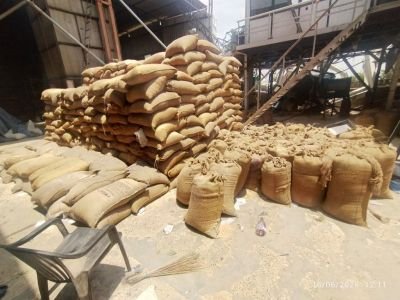 Water Affected Stock of Rice