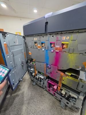 Damaged Xerox Iridesse 4 Colour Press Machine