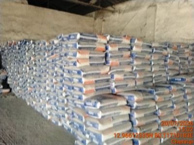 WET DAMAGED STOCK OF CEMENT BAGS APPROX. 8,752 BAGS