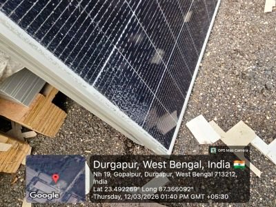 Damaged Stock of Solar Panels
