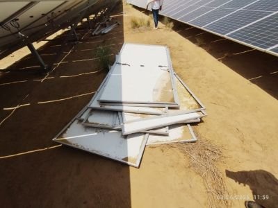 Storm Damaged Solar Modules & Structures