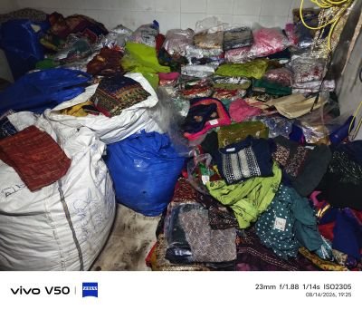 Flood Water Affected Stock of Sarees & other Items