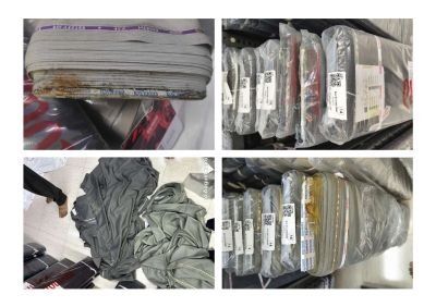 Rain Water Affected Stock of Fabric Bundles